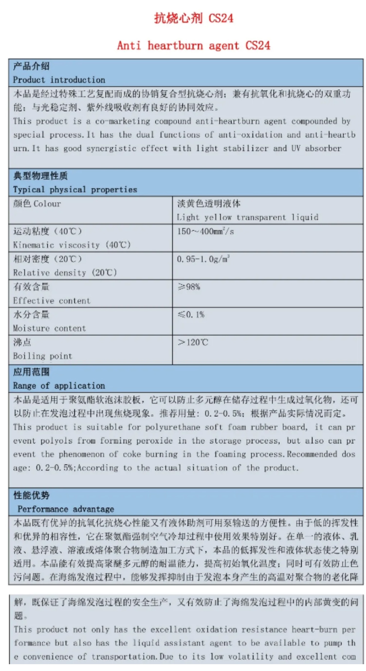 抗烧心剂 CS24